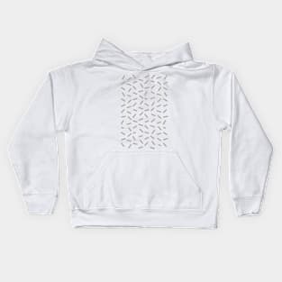 White Confetti on Textured Nickel Grey Background Kids Hoodie